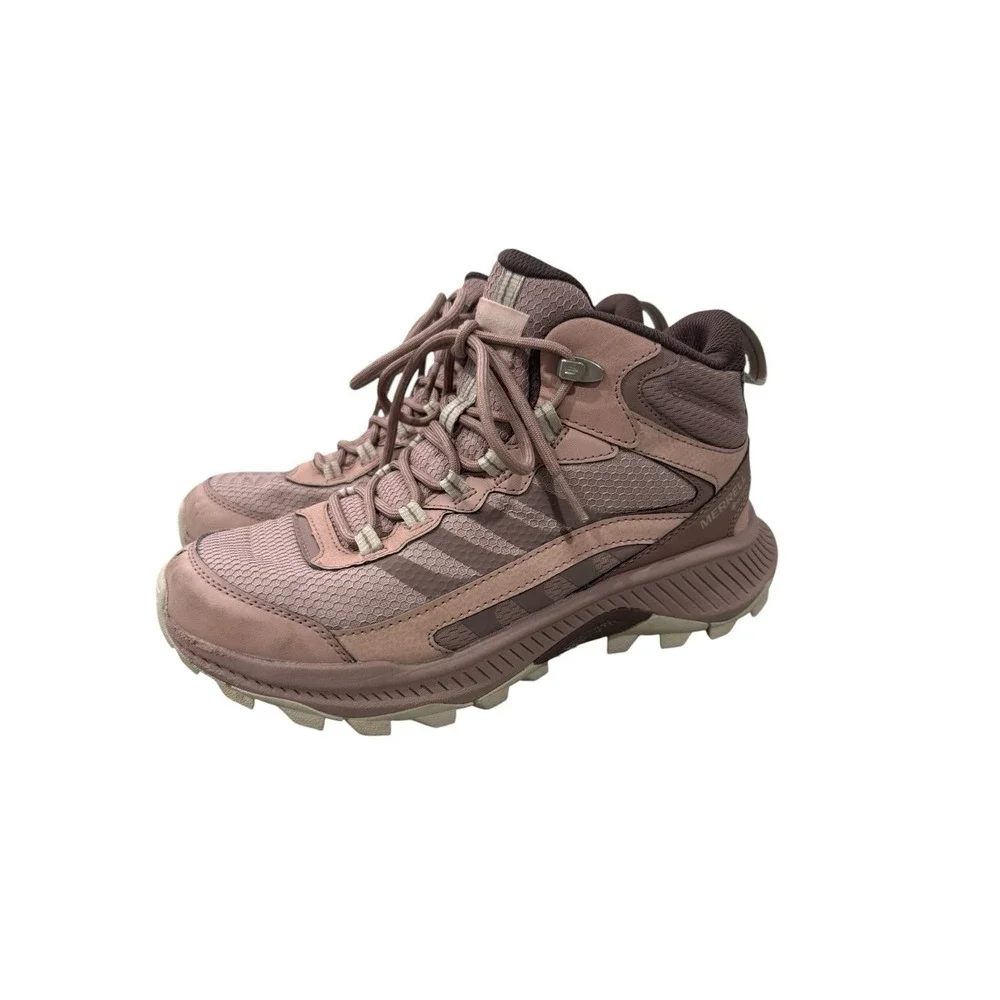 Merrell Speed Strike 2 Waterproof Hiking Boot Outdoor Camping Rose Pink Womens 8